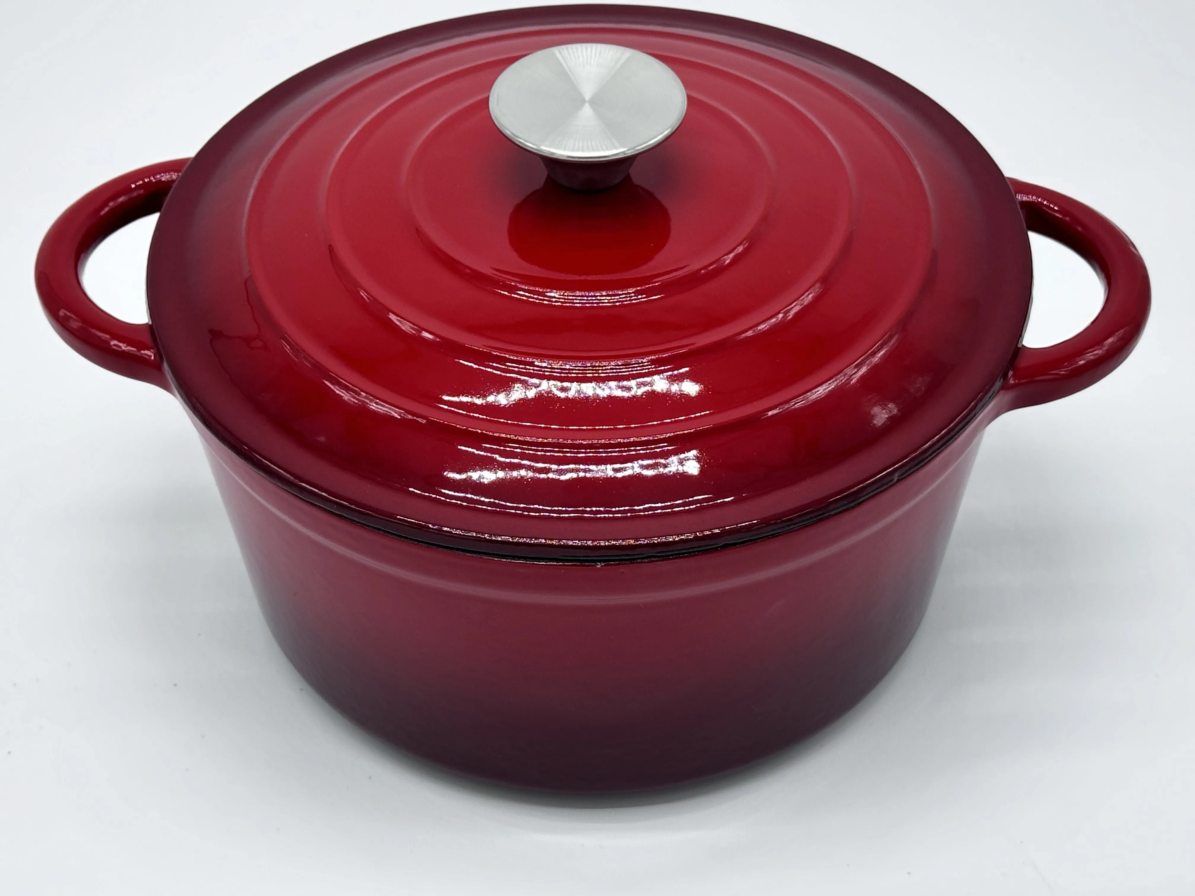 Red cast iron enamel frying pan saucepan casserole pot set cast iron frying pan