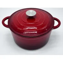 Red cast iron enamel frying pan saucepan casserole pot set cast iron frying pan