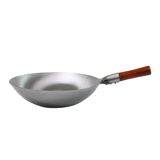 High quality  carbon steel chef's pan frying pan vegetable oil wok for cooking