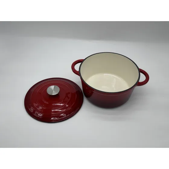 Red cast iron enamel frying pan saucepan casserole pot set cast iron frying pan