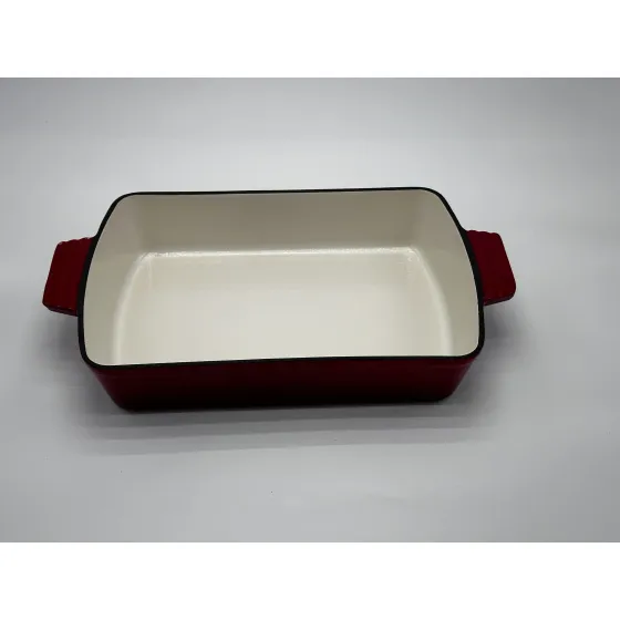 Red cast iron enamel frying pan saucepan casserole pot set cast iron frying pan