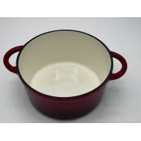Red cast iron enamel frying pan saucepan casserole pot set cast iron frying pan