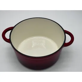 Red cast iron enamel frying pan saucepan casserole pot set cast iron frying pan