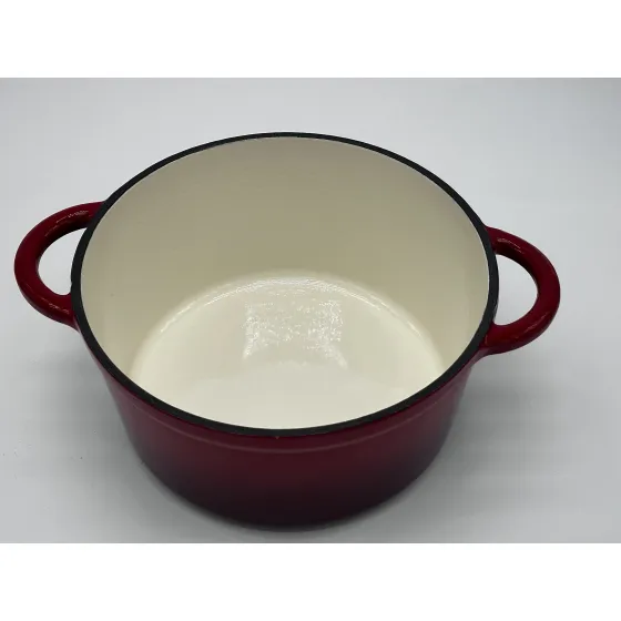 Red cast iron enamel frying pan saucepan casserole pot set cast iron frying pan